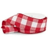 2 Unit Red and White Buffalo Plaid Wired Ribbon, 2-1/2"x25 yards