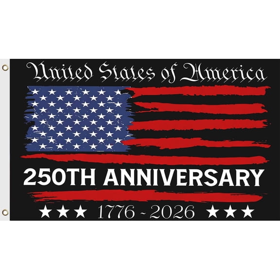 250th Anniversary American Flag 3x5 Ft - 1776-2026 250 Years Birthday Patriotic Decor for Outdoor for Outdoor, Porch, Wall, Front Door