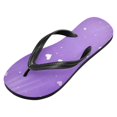 thumbnail image 2 of Unisex Comfort Flip Flops Summer Thong Sandals Non Slip Soles Flip Flop for Beach, Pool, and Daily Wear Purple Stars and Hearts XL, 2 of 8