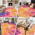 thumbnail image 6 of Abstract Cosmos Washable Living Room Rugs 8'x10', Clouds Star Pink Orange Dreamlike Low Pile Throw Large Area Rug Non-Slip Sturdy Edge Binding Carpet for Bedroom Dining Room Office, 6 of 9