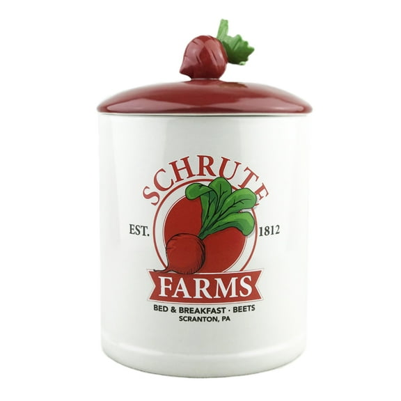 The Office Schrute Farms Est. 1812 Ceramic Canister Cookie Jar, Large