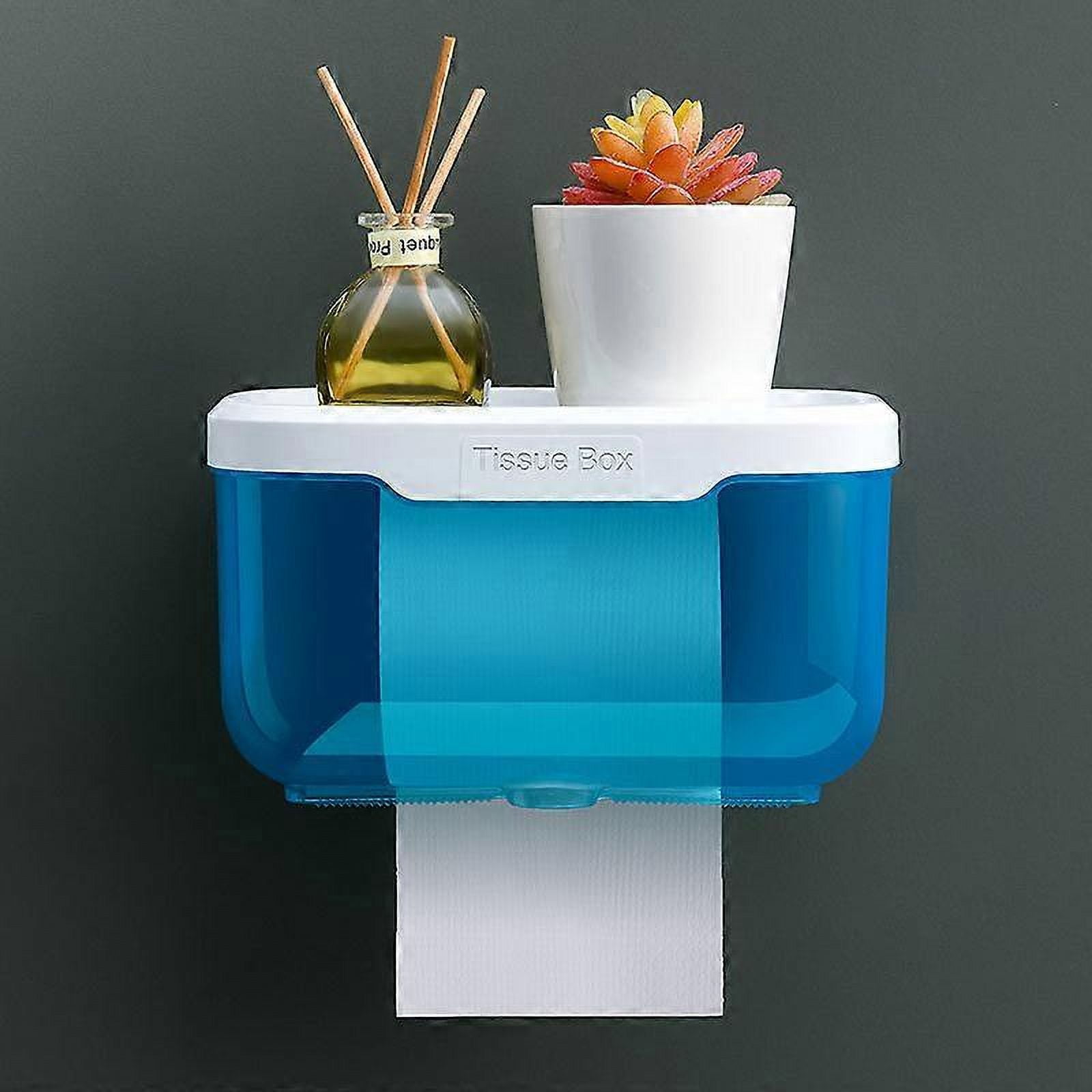 Toilet Paper Holder For Toilet Paper Towel Holder Bathroom Dispenser Storage Box (blue)