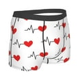 thumbnail image 3 of Disketp Heartbeat Symbol Men'S Boxer Briefs,Soft And Breathable Cotton Underwear With Comfortflex Waistband, 3 of 8