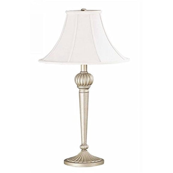 53.50" Height Hotel Floor Lamp in Silvery-Color:Silvery,Finish:Silvery,Material:Fabric,Shape:Bell,Style:Hotel,Wattage:100W