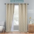 thumbnail image 5 of BNM Vintage Trellis Blackout Curtains, Set of 2, 52" x 96", Ivory, 5 of 7
