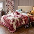 thumbnail image 4 of Double Layer Raschel Blankets 150*200cm Soft Warm Faux Fur Mink Throw Thicken Fluffy Microfiber Plush Weighted Blankets For Beds, 4 of 5