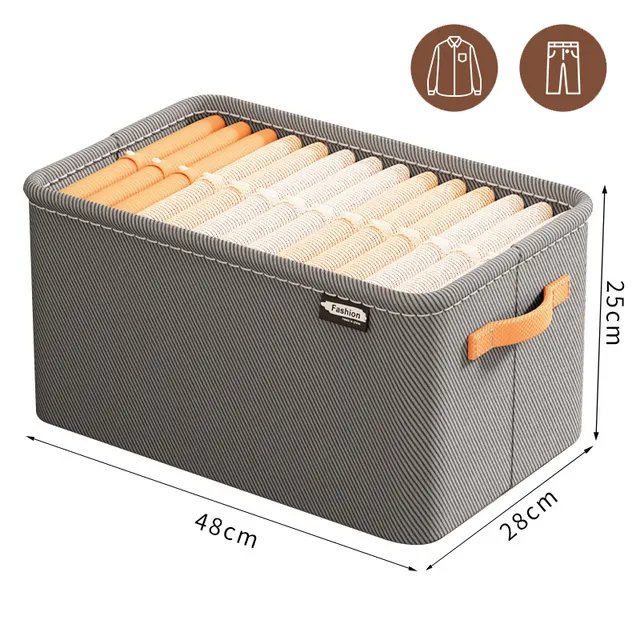 Caja de almacenamiento de ropa para el hogar, cajón plegable de gran capacidad para camisetas, suéteres y pantalones