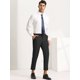 thumbnail image 4 of Pantalones de vestir recortados pahombre Pantalones lisos al tobillo con frente plano Negro 30, 4 of 6