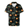 thumbnail image 4 of felwors Women Hawaiian Shirt Tropical Summer Beach Hawaii Shirts Floral Tropic Short Sleeve Button Up Top Blouses Aloha Luau Outfit (Black, S), 4 of 5