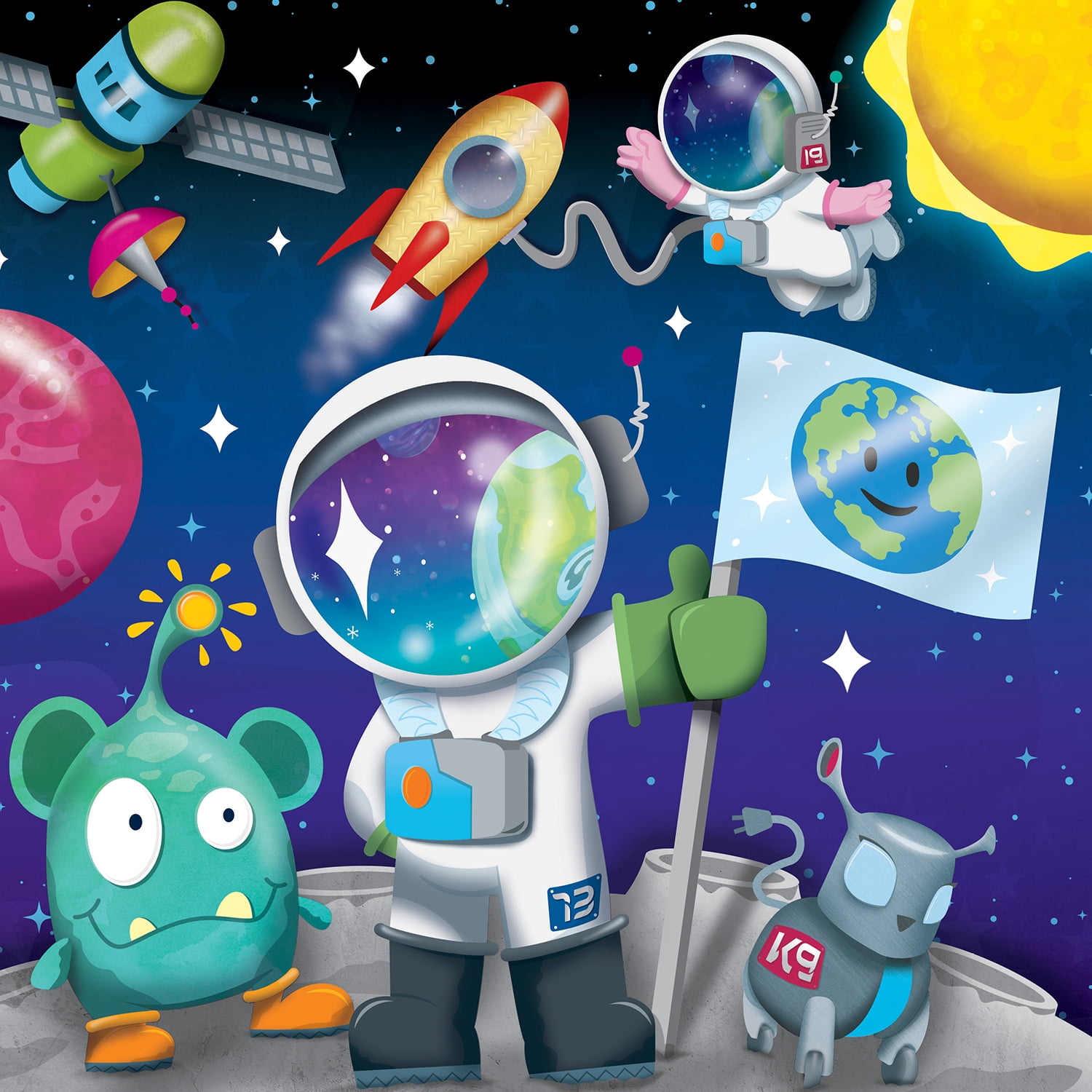 Space 48 Pieces Interlocking Jigsaw Puzzle for Kids