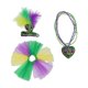thumbnail image 2 of Set de disfraces de feria para gansos de porche de 23 pulgadas | Tocado de plumas, collar de perlas, falda transparente | Poliéster duradero, impermeable para exteriores | Decoración navideña, 2 of 6