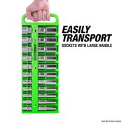 OEMTools Portable Magnetic Socket Organizer 1/2 Drive, Green