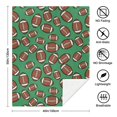thumbnail image 5 of Football Icon Green Pattern Soft Sherpa Fleece Throw Blanket, Warm Cozy Plush Blanket for Sofa Bed Couch, All Season, 40"x50", 5 of 5