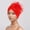 Red, variant on Harpily Turban Hats for Women Elegant Side Floral Decor Pleated Decorative Soft Lightweight Skin-Friendly Head Cover Beanie