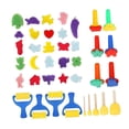 thumbnail image 4 of Pintura para niños Cepillos de esponja Estampas Conjunto de herramientas de dibujo versátiles de hogar portátil de diy juguetes educativos para niñas, 4 of 10