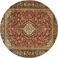 thumbnail image 1 of Ahgly Company Indoor Round Medallion Brown Traditional Area Rugs, 4' Round, 1 of 4