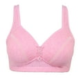 thumbnail image 1 of Aayomet Bralettes for Women With Support Comfortable Wire Back Hook Closure Plus Size (Pink, 40), 1 of 4