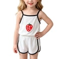 thumbnail image 3 of THDHVS Toddler Outfits for Girls,Girls Print Camisole Tank Top Shorts Summer Casual 2 Piece Set,Girls' Clothing Sets White 2-3 Years, 3 of 7