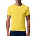 thumbnail image 2 of Homenesgenics Mens Shirts Men Tops T Shirts for Man Men's Solid Color Short Sleeved Outdoor Running Sports Breathable Short Sleeve Yellow XXXXL, 2 of 9