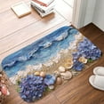 thumbnail image 5 of 1pc Seashore with Flowers Absorbent Non-Slip Bathroom Thickened Flannel Rug Decor,Soft,Quick Drying,Suitable For Indoor/outdoor Use,Bathrooms,Bedrooms,Kitchens,Terrace,Laundry Rooms,16"x24", 5 of 9