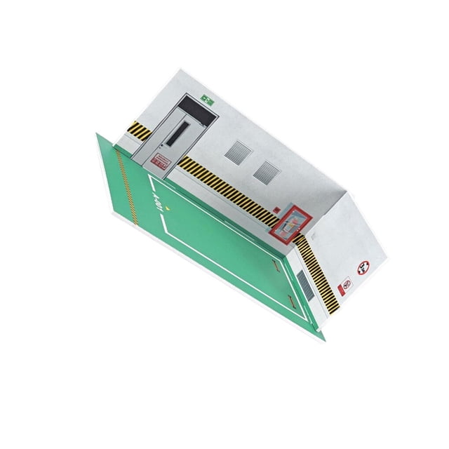 1/24 Parking Lot Scene Display Case Scenery Desktop case Model Car Decor Diecast Car Garage green