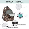 thumbnail image 4 of Mushroom and Star Black Pattern Cute School Backpack with Padded Back and Adjustable Shoulder Straps 13.4"x11"x4.7", 4 of 5