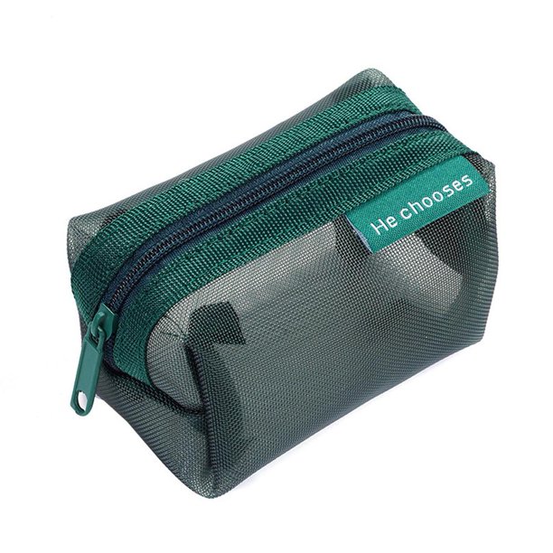 Bolsa de cosméticos cuadrada de malla de nailon EZLIFE I2N3