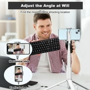 TONEOF 67in White Phone Tripod Selfie Stick with Remote control Portable for 4-7” iPhone and Android
