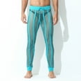 thumbnail image 2 of skpabo Men's Fishnet Pants Mesh See Through Muscle Leggings Stretchy Drawstring Long Pants, 2 of 5