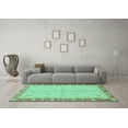 thumbnail image 3 of Ahgly Company Machine Washable Indoor Rectangle Abstract Turquoise Blue Modern Area Rugs, 2' x 4', 3 of 4