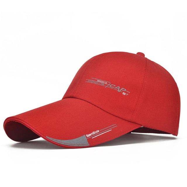 Visières Rouges Femmes Hommes Coton Haute Qualité Brodé Casquettes de Baseball Unisexes Ajustables