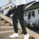 thumbnail image 4 of Pantalones largos para hombre, moda de verano, lisos, informales, con cintura elástica y bolsillos, 4 of 5