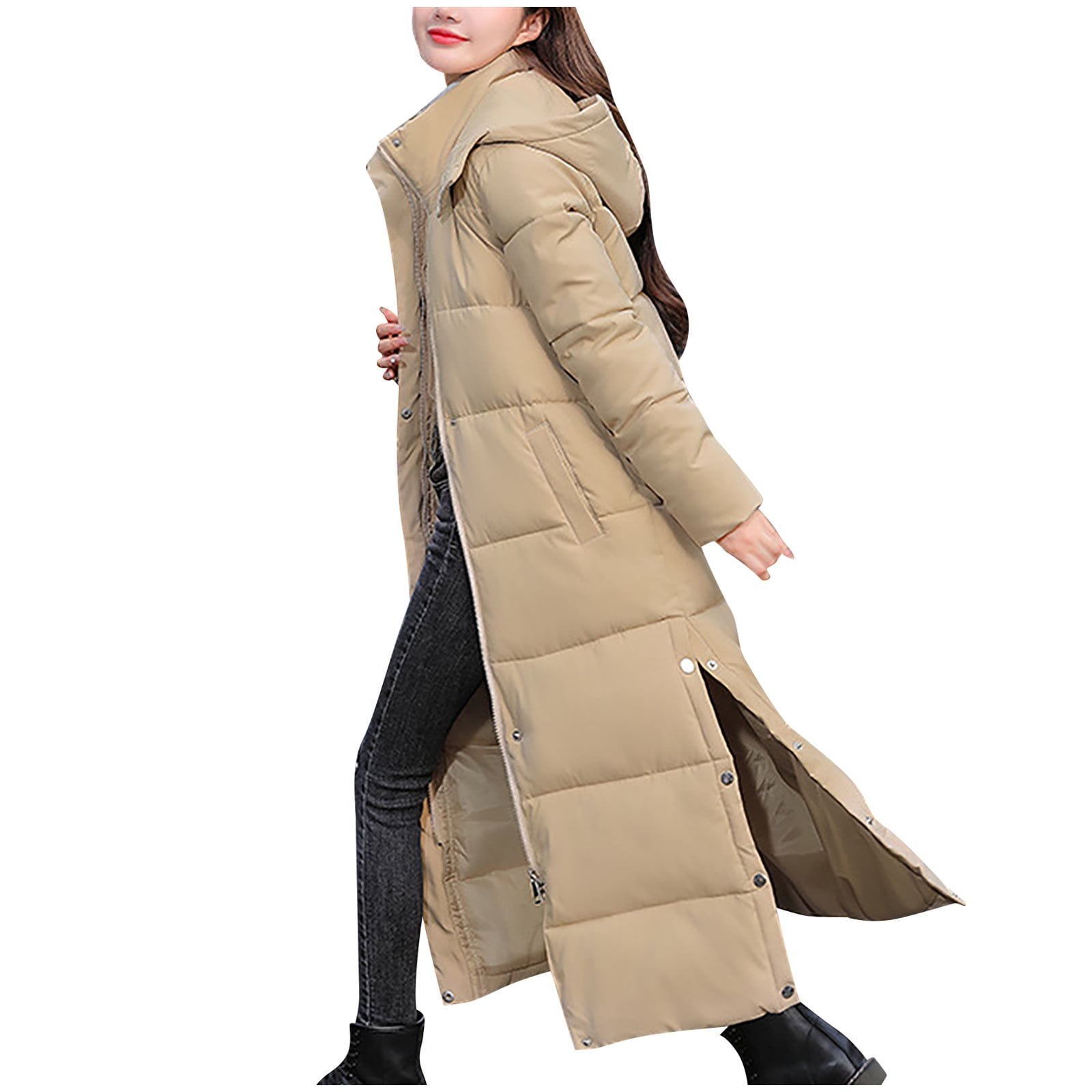 Ladies full length quilted coats top