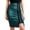 Blue, variant on Leather Pencil Skirt for Women High Waisted Lace Up Bodycon Side Slit Faux Leather Mini Skirt