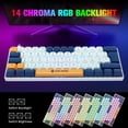 thumbnail image 5 of MAGIC-REFINER MK21 AKKO World Tour 60% Wired Mechanical Gaming Keyboard with RGB Backlight, Dye Sublimation PBT Keycaps, NKRO Programmable Red Switch for PC Mac PS4 Xbox one, 5 of 9