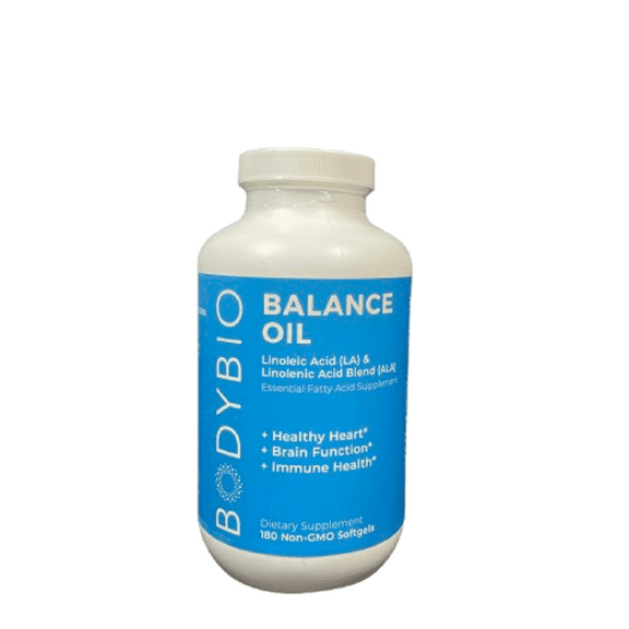 BodyBio Balance Oil 6 & 3 - 180 Softgels | Optimal Omega-6 and Omega-3 Fatty Acid Support