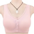 thumbnail image 5 of NIEWTR Front Closure Bras for Women Full Coverage No Underwire Seniors Soft Comfortable Support Push Up Bralettes(Pink,L), 5 of 9