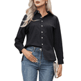 thumbnail image 2 of Women's Button Down Shirts Long Sleeve Dress Shirts Wrinkle Free Collared Work Office Tops, 2 of 8