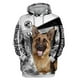 thumbnail image 5 of Sudadera con capucha y estampado 3D por todas partes con diseño de pastor alemán Love Dog Love Dog 01, 5 of 5