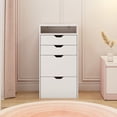 thumbnail image 4 of S-HOME Multifunctional 3-in-1 Vanity Desk With Flip HD Mirror And Two Sliding Drawers,  Hidden Storage Stool, And Three Color Lighting Modes
, White, 4 of 12