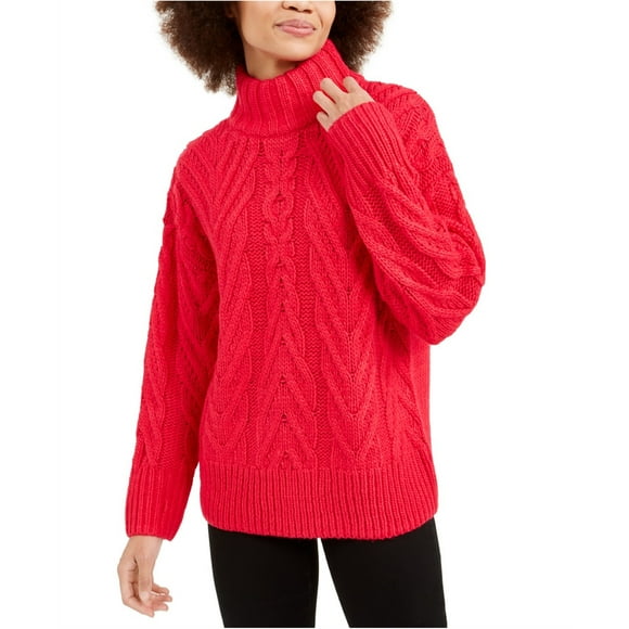 French Connection Womens Nissa Knit Sweater, Pink, Medium