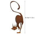 mnjin metal cat fence topper decor metal cat silhouette metal fence art
