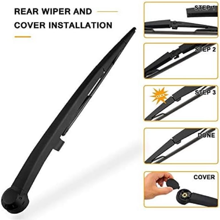Rear Windshield Wiper Arm & Blade Set For Jeep Grand Cherokee 2005-2010 - OEM Replacement #5139835AC, 5139836AB