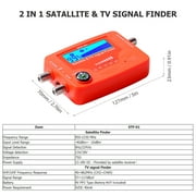 Arealer 2 in 1 Satellite and TV Signal Finder LCD Digital Satellite Finder Portable TV Signal Strength Meter Signal Finding Meter with Compass Buzzer