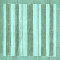 thumbnail image 1 of Ahgly Company Indoor Square Solid Light Blue Modern Area Rugs, 3' Square, 1 of 4