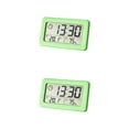 thumbnail image 2 of Bearachild Despertador Temperatura Termómetro digital LCD Higrómetro de viaje Mesita de noche Funciona con pilas Calendario de fecha y hora para Verde 2Conjunto, 2 of 6