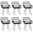 thumbnail image 2 of vidaXL 7 Piece Garden Dining Set Black Poly Rattan, 2 of 5