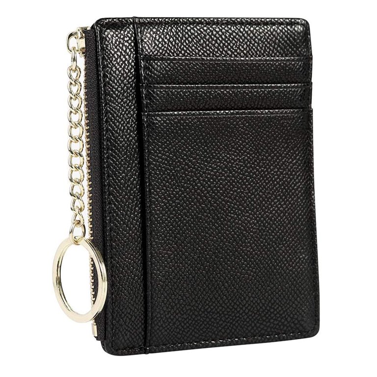 Toughergun Womens Keychain Wallet Slim Front Pocket Minimalist RFID  Blocking Credit Card Coin Change Holder Purse Wallet(Pink)