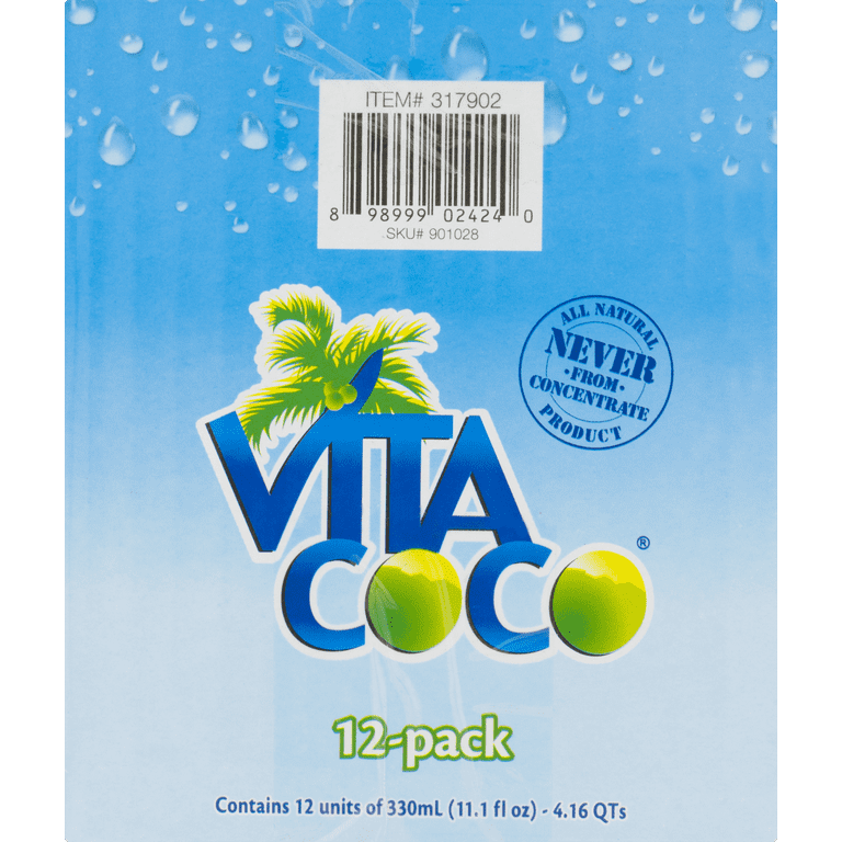 Vita Coco, Coconut Water, 11.1oz 12pk Fridgepack, Pure - Walmart.com