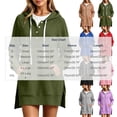 thumbnail image 4 of SYwaren Longline Sweatshirt for Women Hoodie Button Drawstring Pullover Side Slit Pockets Solid Color Tops, 4 of 9